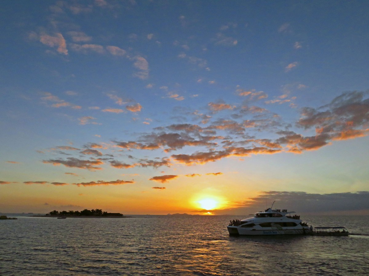 20. Sunset from South Sea Cruises boat